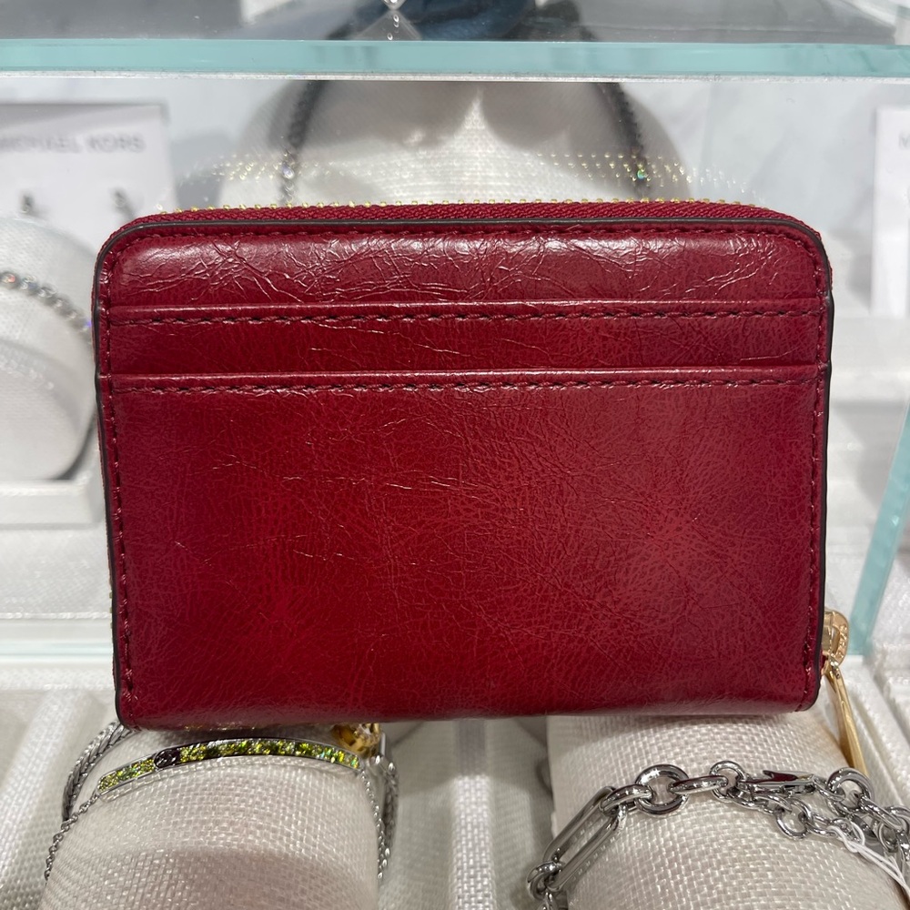 MICHAEL KORS Jet Set Medium Distressed Zip Around Card Case
Cherry 
NWT - Picture 16 of 16